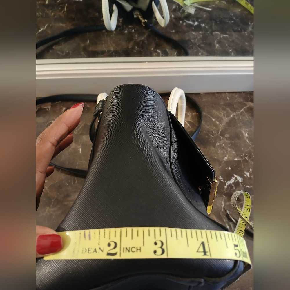 Steve Madden Black and Cream Women's Bag - Picture 9 of 14